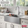 33&rdquo; Workstation Undermount&nbsp;Single Bowl&nbsp;16 Gauge Stainless Steel&nbsp;Farmhouse Apron Front Kitchen Sink&nbsp;with&nbsp;WorkFlow&trade; Ledge and Accessories